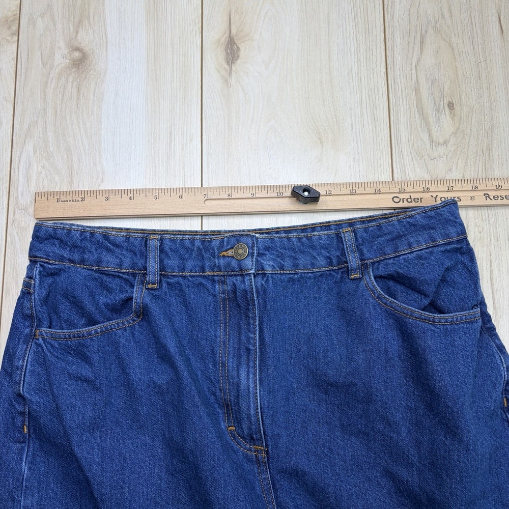 SÉZANE Baggy Denim Cargo Jeans Women's Size 46 34x33 Blue Pockets - Picture 7 of 14